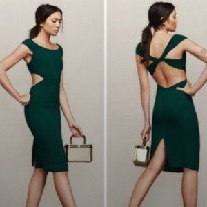 NWOT Reformation Seville Dress in Jewel Green, Sz S